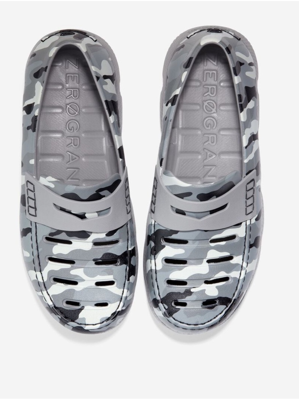 NWOT Cole Haan Zerogrand CAMOUFLAGE SLIP-ON LOAFERS SHOES in BLACK size 11 - Picture 5 of 6
